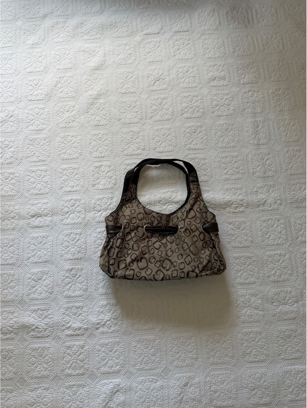 Y2K Stylish Pattern Handbag with Dark Brown bag